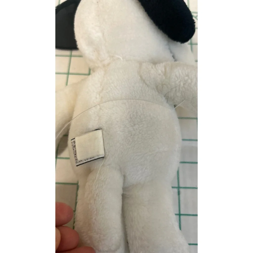Vintage 1968 Snoopy Peanuts Plush United Feature Syndicate 12 Inch White Black